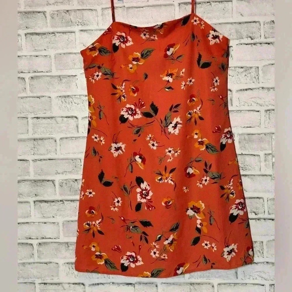 Trixxi Summer Mini Slip Dress, SZ M , Tropical Floral Print, Adjustable,‎ zipper - Picture 1 of 12
